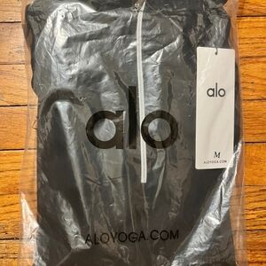 ALO Yoga Black Half Zip Hoodie Size M NWT Athleisure